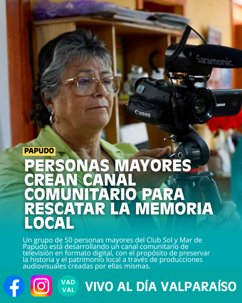 Personas Mayores de PAPUDO crean canal comunitario de TV para rescatar la memoria&nbsp;local