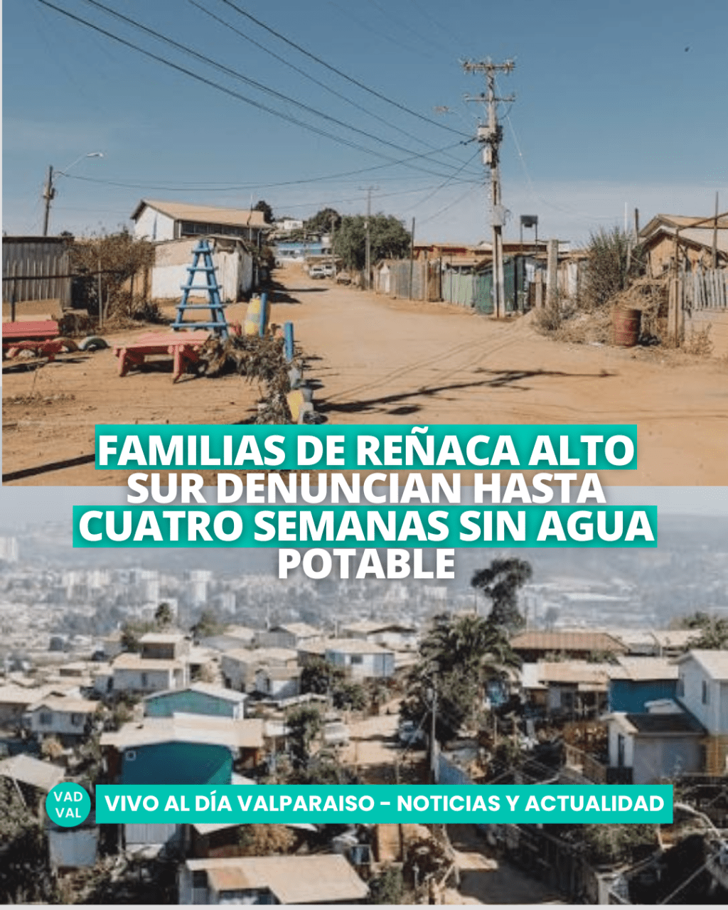 Vecinos de Reñaca Alto Sur denuncian hasta 4 semanas sin agua&nbsp;potable