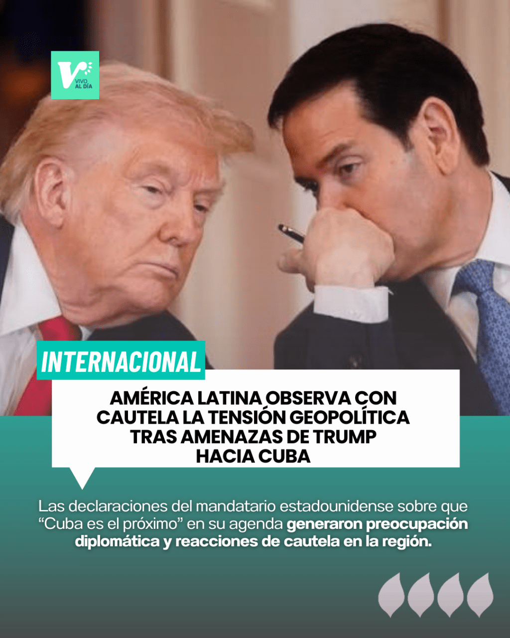 América Latina observa con cautela la tensión geopolítica tras amenazas de Trump hacia&nbsp;Cuba