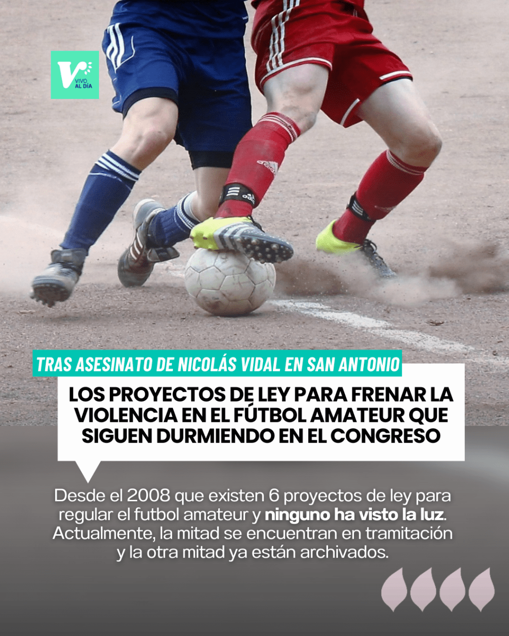 Crimen de Nicolás Vidal reabre debate por proyectos contra la violencia en el fútbol amateur que siguen detenidos en el&nbsp;Congreso